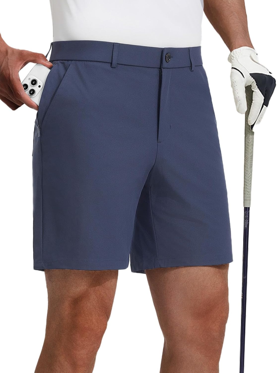 baleaf Men's Causal Short 7"/9" Golf Shorts Men Dress 5 Pockets Stretch Lightweight Work Athletic Short Zipper Fly Front