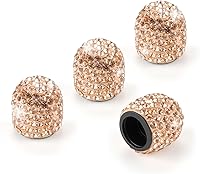 Vista 8 de JUSTTOP - Juego de 4 tapas en cristal para los cierres de las válvulas de las llantas de tu automóvil, hechas a mano, en forma de diamantes