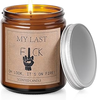 Nuanchu Funny Relaxation Gifts for Women Men, Last Word Look It's on Fire Candle, Cool Birthday Gift for Her, BFF, Christmas Sarcastic Presents, Lavender Scented Candle, 7oz