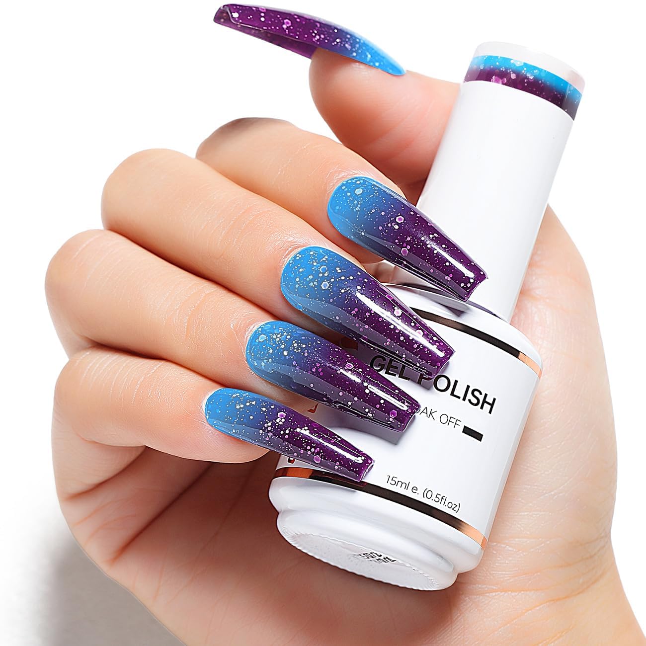 Nicedeco Hema Free Gel Nail Polish 1 pc 15ml Color Changing Vegan LED/Uv Gel for Nail Art Manicure Salon DIY - BJ04