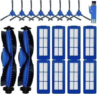Spare Parts Kit Compatible with Eufy RoboVac 11S Max / 15C Max / 25C Max / 30C Max / G10 / G20 / G30 Edge Hybrid / G32 Pro - Main Side Brush & FilterSet B