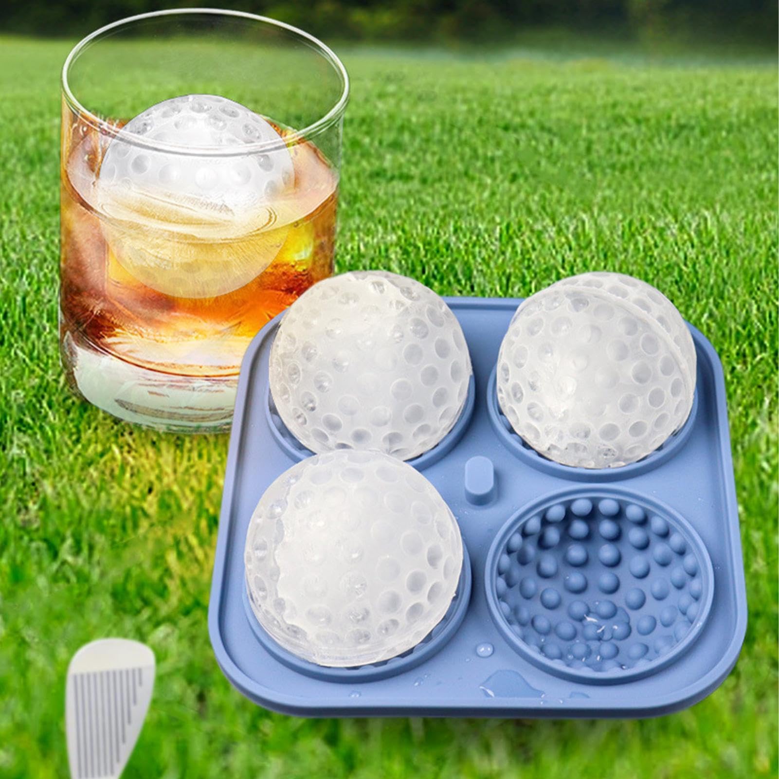 Silikon-Eiswürfelform Fußball – Große 5,6 Cm Kugelform, Für Cocktails & Whiskey, Einfach Zu Benutzen, Geschenkidee
