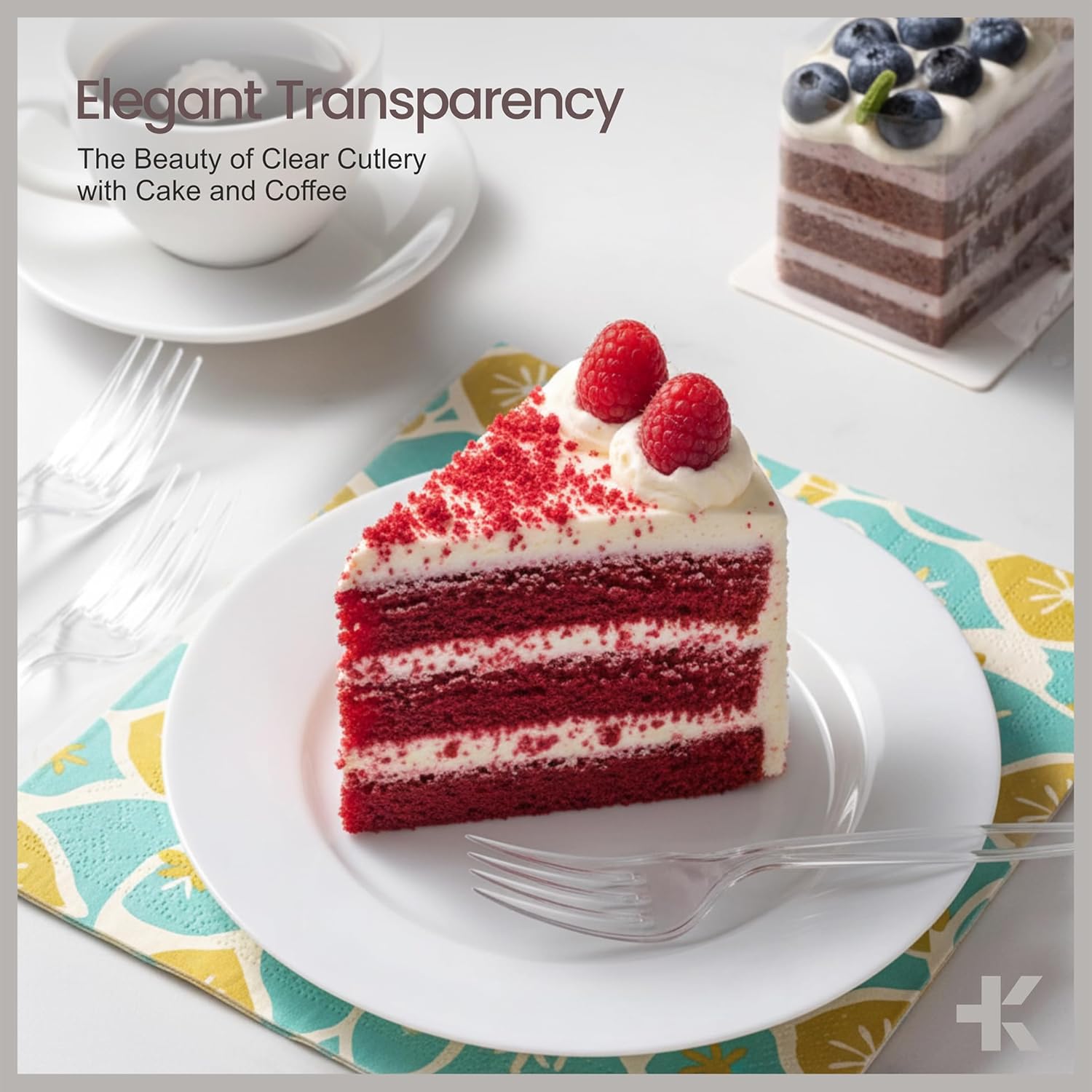 Bakken Disposable Cutlery Set 1000 Pieces Forks, Heavy Duty Plastic Silverware, BPA-Free Food-Grade Materials, Heat-Resistant, Reusable Utensils for Parties, Catering, BBQs, and Everyday Use, Clear