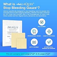 Vista 4 de Kit para detener el sangrado rápido, primeros auxilios con gasa AllaQuix Stop Bleeding (diluyente de sangre)