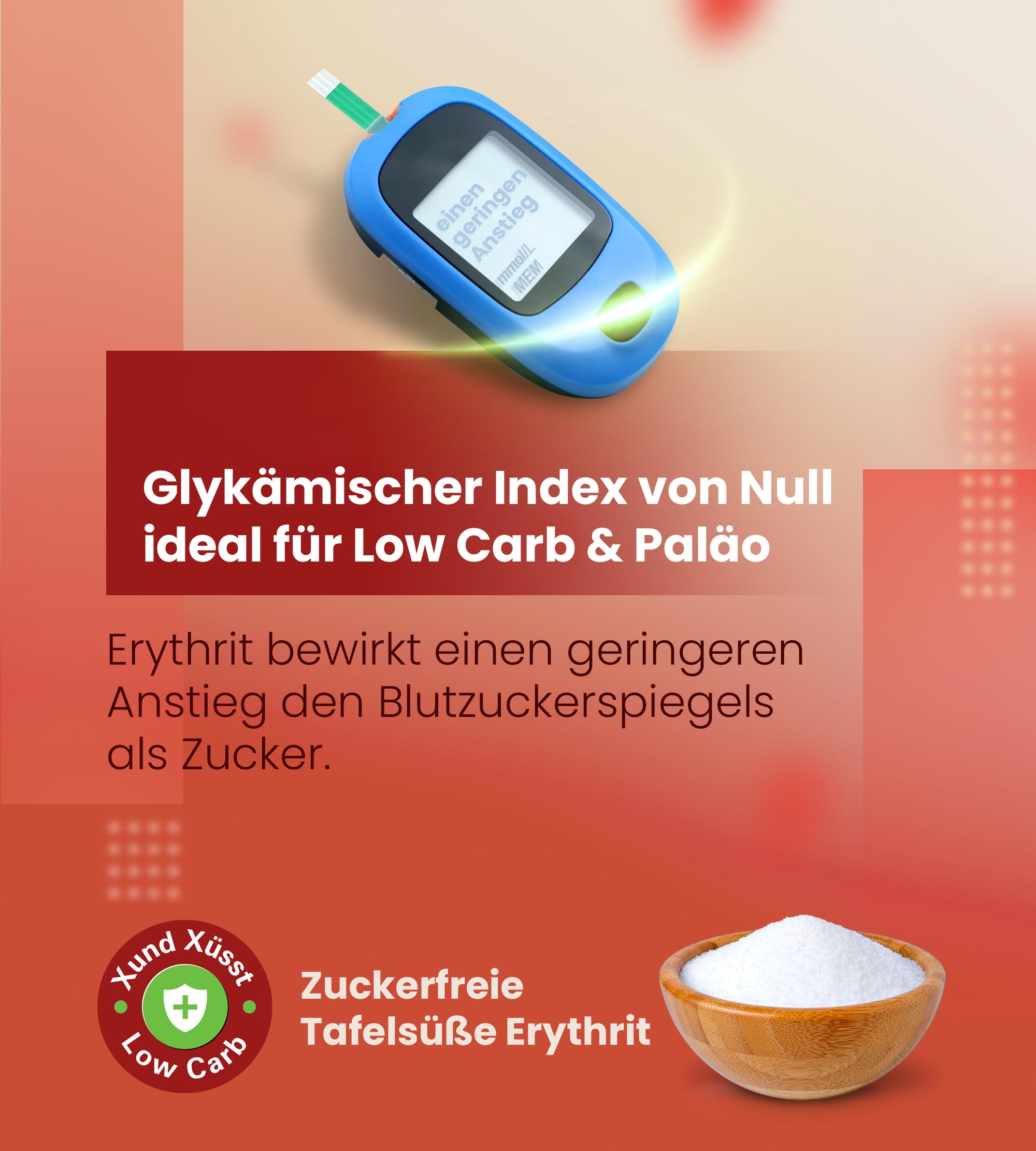 20kg Erythrit | 20 x 1kg Standbeutel | zuckerfreie Tafelsüße | 0 Kalorien | vegan | 70% Süßkraft von Zucker | ohne Gentechnik