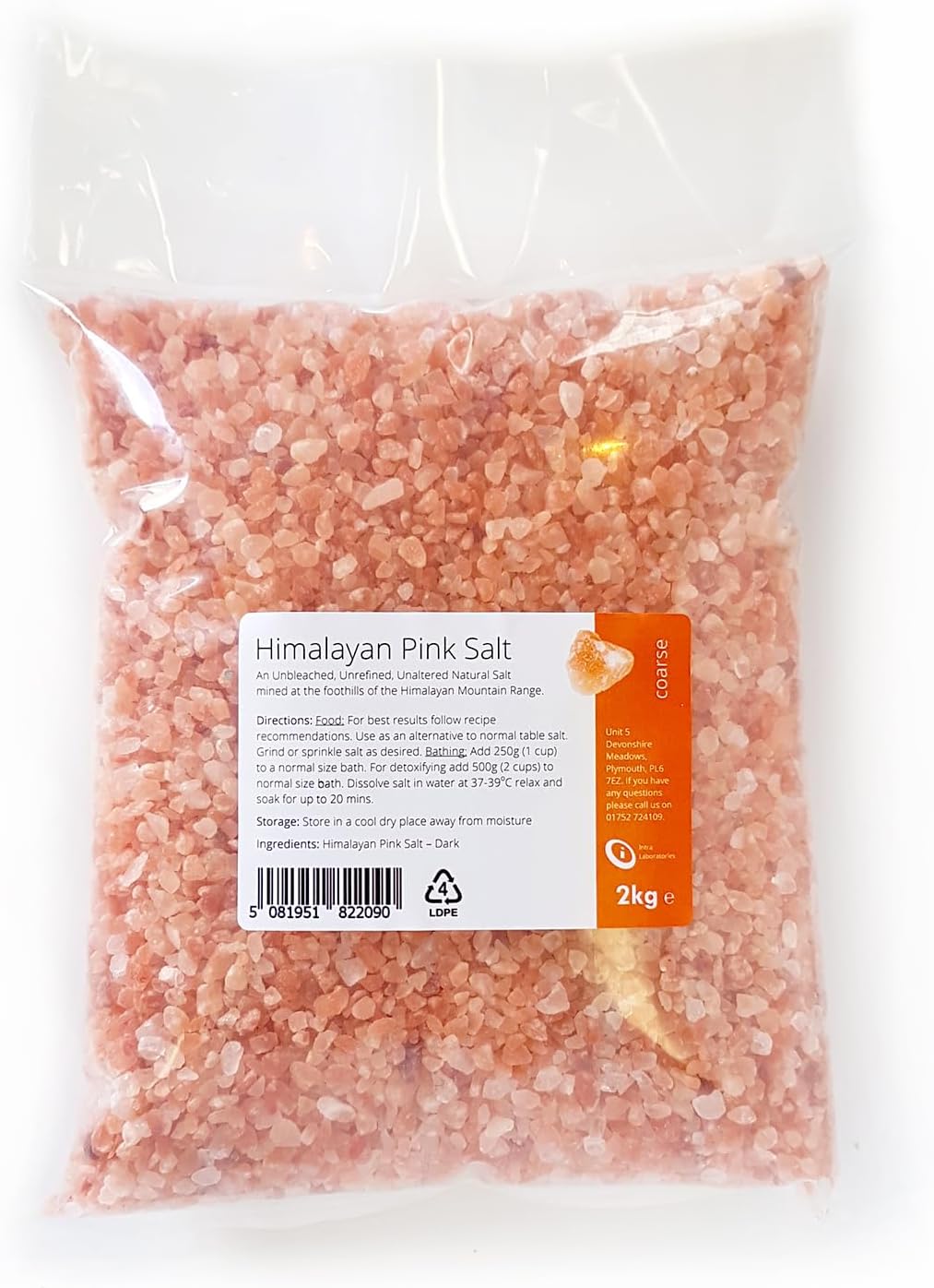 Himalayan Pink Salt Coarse Grade 2kg - Natural & Unrefined Pink Salt from the Himalayas