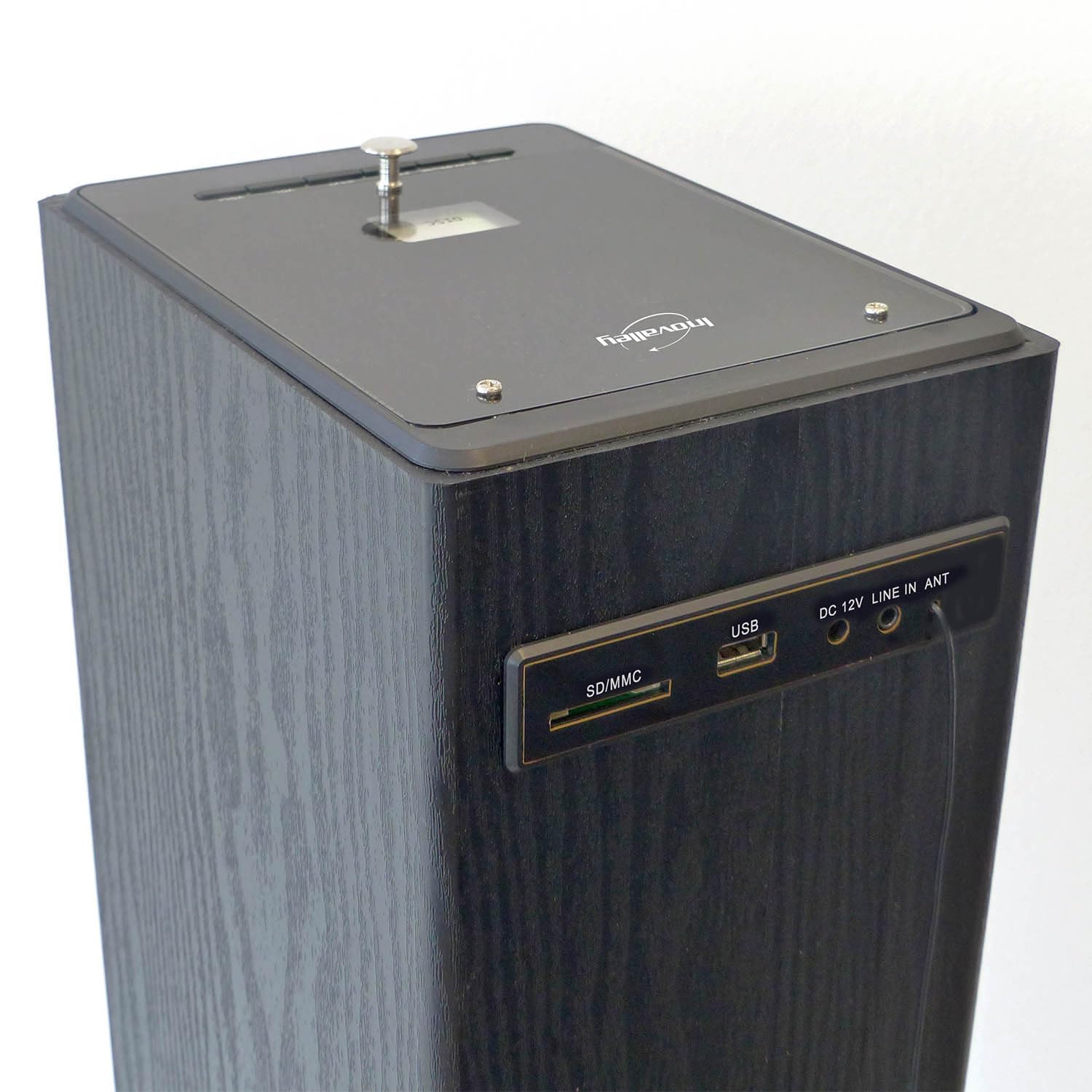 Tour de Son avec Lecteur CD Blacktower, Bluetooth, Radio FM et USB, 100W, Télécommande, Jeu de lumière 2 Boules Lumières Disco