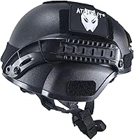 Vista 3 de ATAIRSOFT Casco táctico Airsoft Paintball MICH 2000 con riel lateral y montaje NVG
