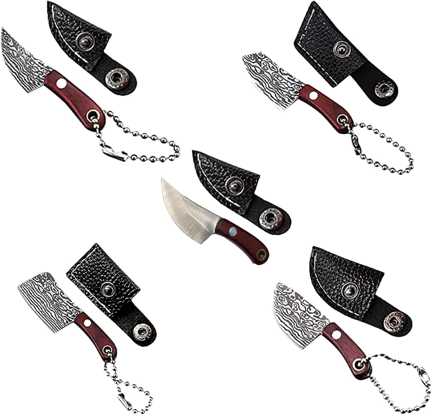 Liberal Brightdeer Mini Knife Set Damascus Pocket Knife