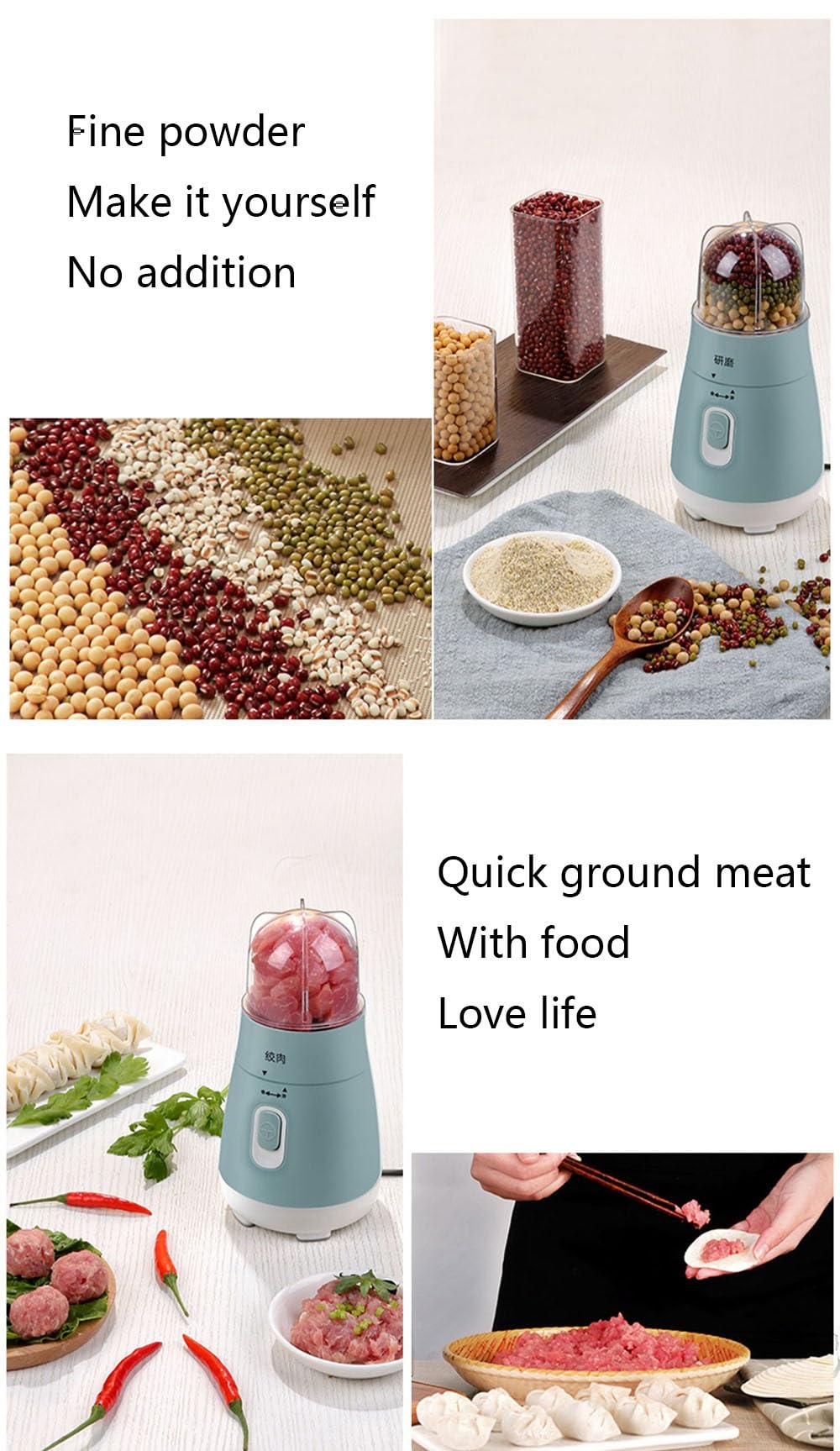 Frullatore Smoothie Maker Power Grinder 2 Velocità Smoothie Blender Con Lame In Acciaio Inossidabile Tritatutto Ice Crusher Con Alta Velocità Di 32.000 Giri/min Contenitore Tritan Senza BPA 250W ( Siz