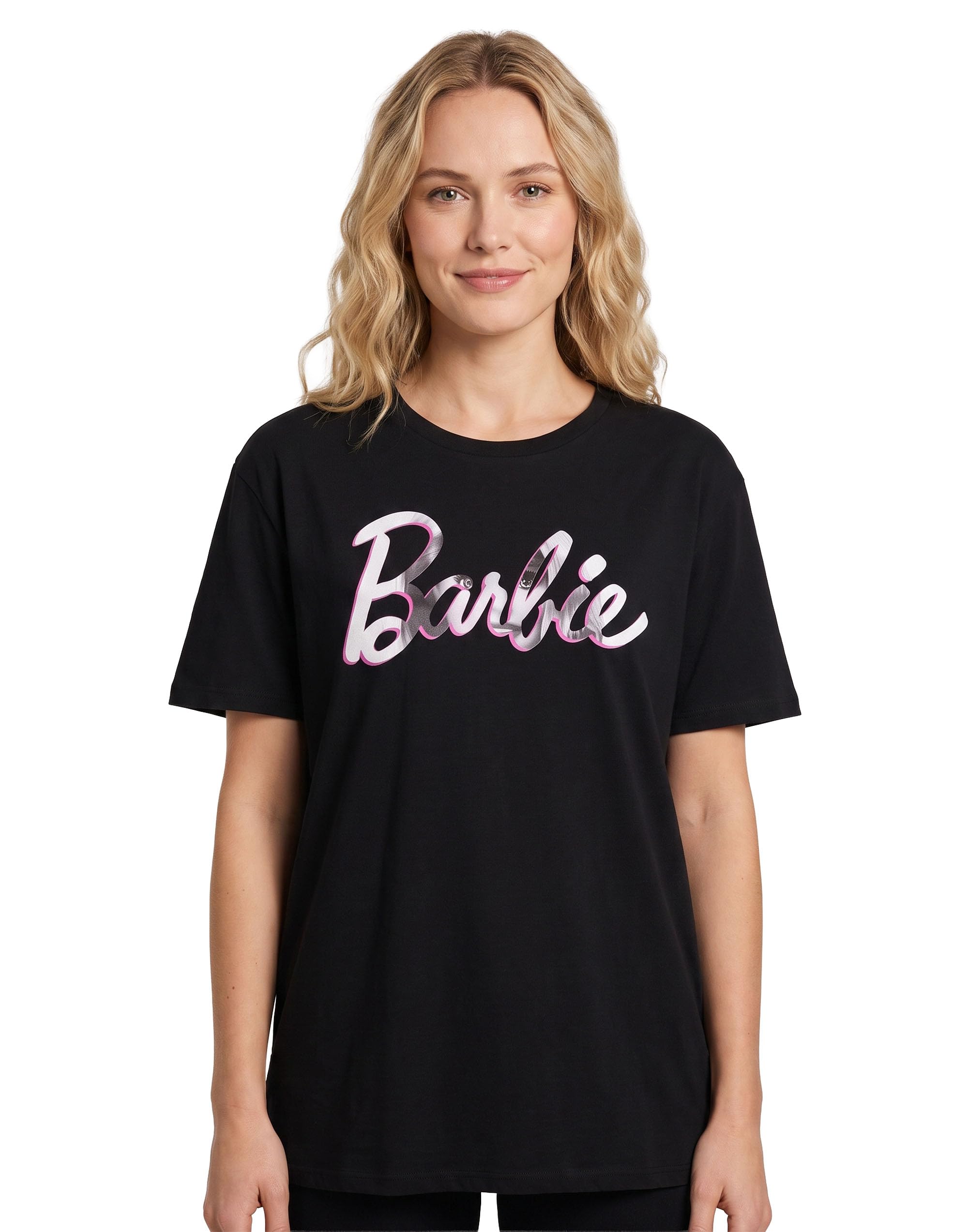 Barbie Women's Black Oversized Short Sleeved T-Shirt | | Official Merch | Size: Xl