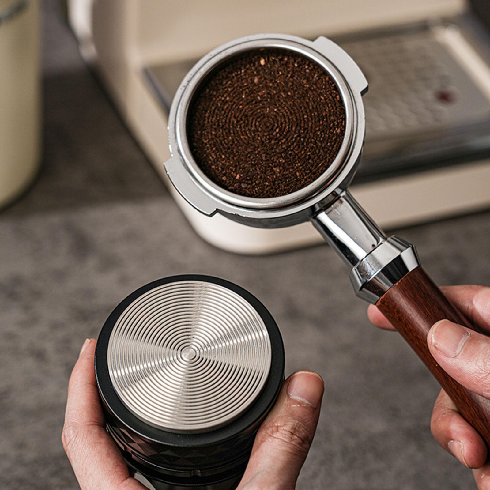 Espresso Accessori 51MM Caffè Tamper Station Strumento Distributore calibrato Per Macchina Manomissioni In Acciaio Inox Forniture Caffetteria