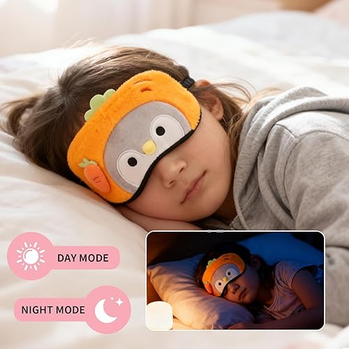 Vista 105 de PERFECTSIGHT Mascarillas para dormir, lindas cubiertas de felpa para dormir, ligeras, ajustables, de piel sintética, para mujeres y hombres