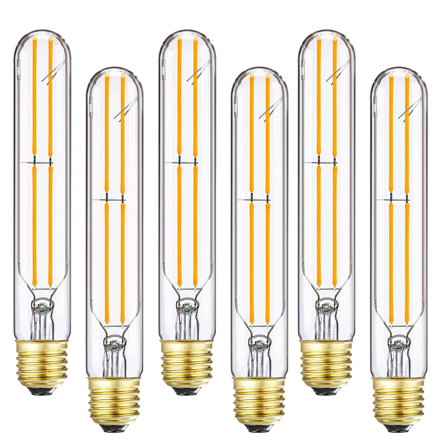 7 3Inch T10 Led Bulb 6W Dimmable Light Bulbs E26 Tubular Bulbs 60 Watt Warm White 2700K E26