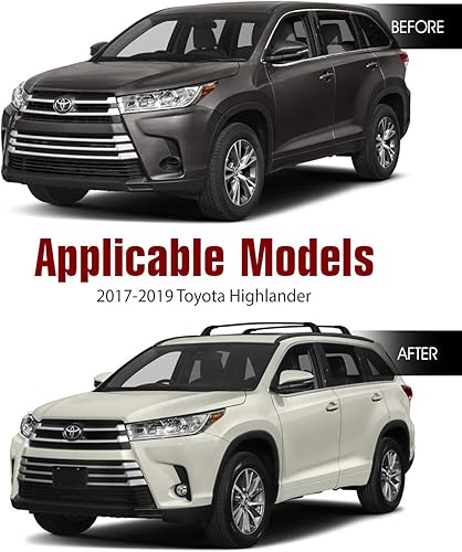 Miniatura 2 de AUTOWIKI Faros antiniebla para Toyota Highlander 2017-2019 OEM de repuesto para faros antiniebla, lente transparente, 2 piezas (kit de interruptor y