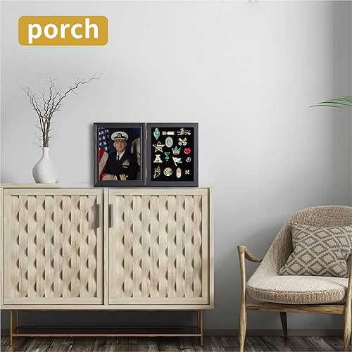 Miniatura 6 de Medikaison Marco de fotos con 98% de protección UV para medallas militares, etiquetas de playa, alfileres de joyería, regalo de alfiler, cintas de