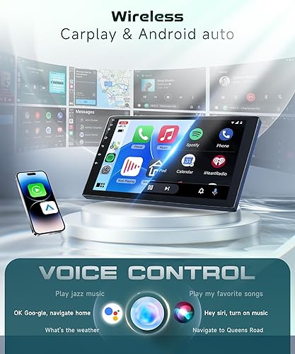 Miniatura 3 de 【4G+64G】 para Honda Civic 2006 2007 2008 2009 2010 2011 Radio estéreo de coche, 10.1 pulgadas, pantalla táctil IPS inalámbrica CarPlay Android Auto