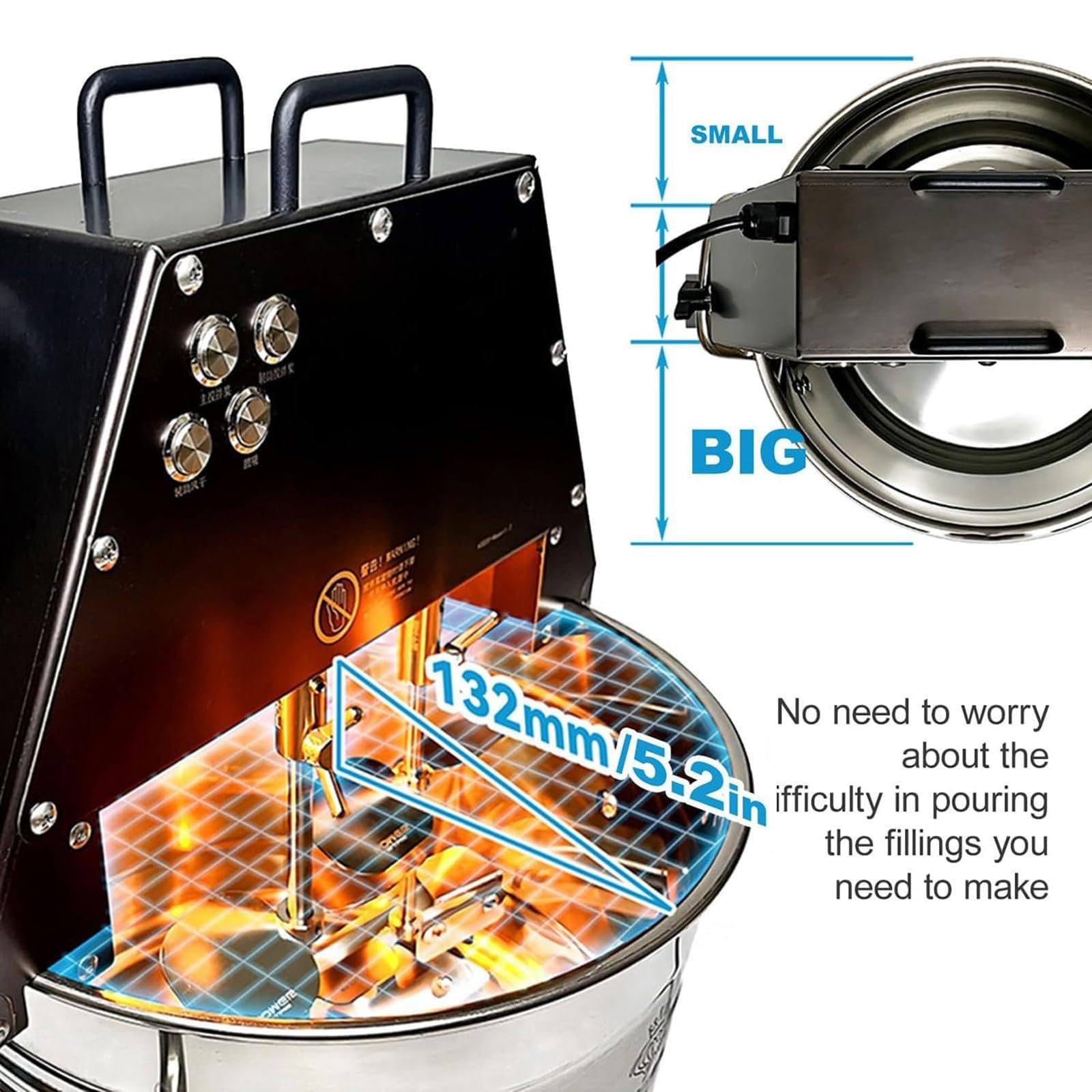 Batidora eléctrica de alimentos, batidora de pie automática para mermelada y salsa, máquina mezcladora de acero inoxidable para cocinar y preparar alimentos, herramienta de agitación de olla caliente