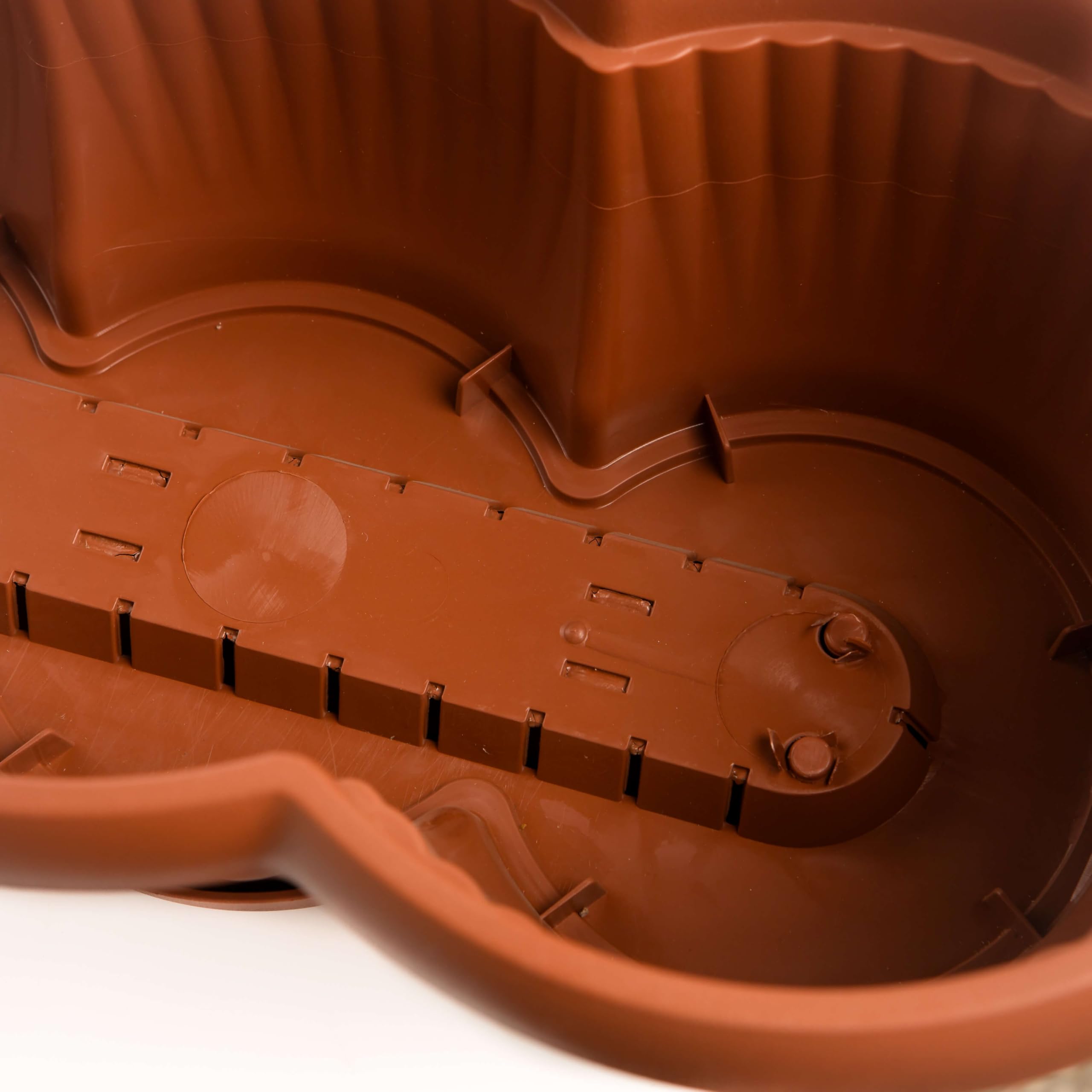 SUSTANIA Lot de 4 jardinières de 80 cm - Terracotta : design ondulé pour jardins de balcon créatifs - Jardinière de balcon fabriquée en UE