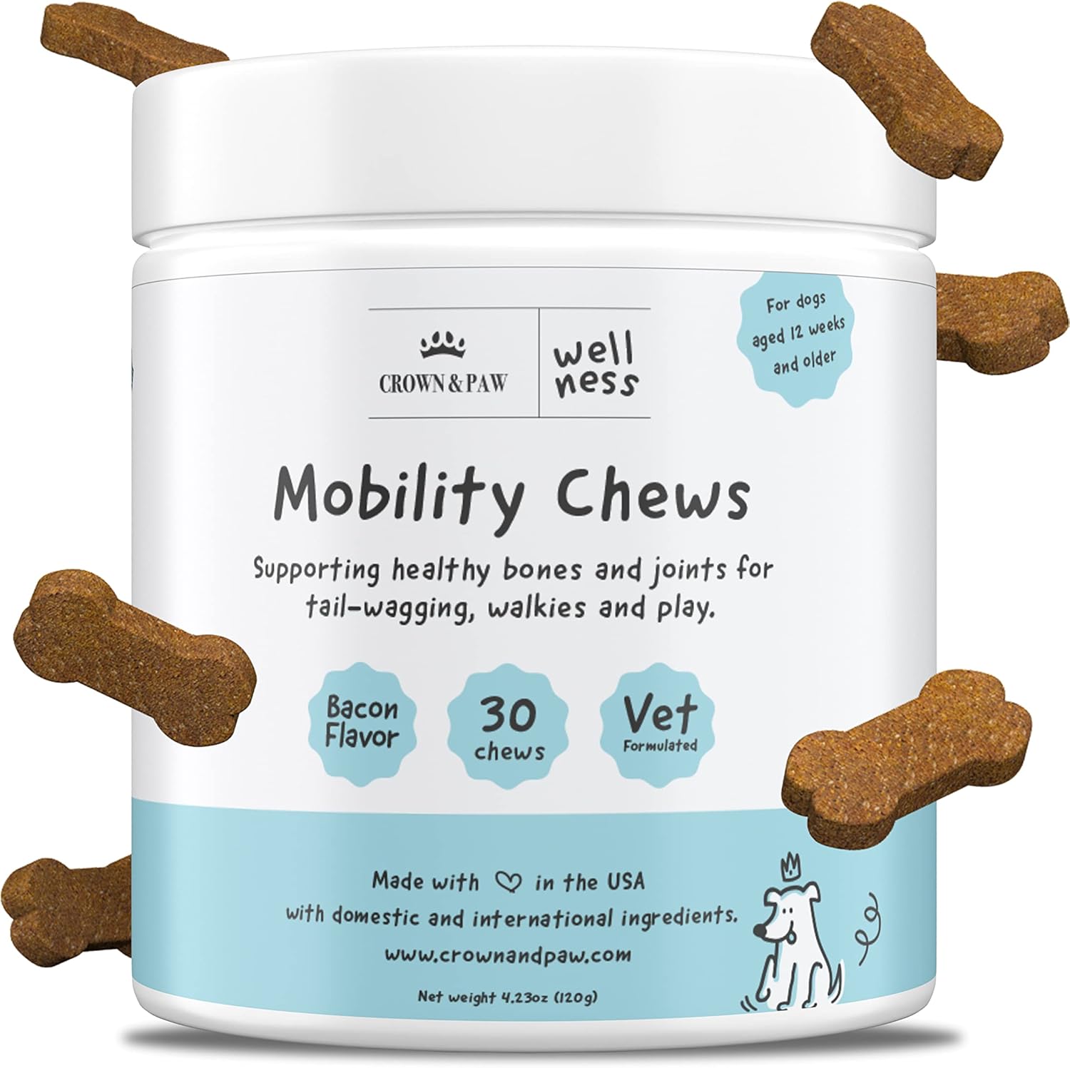 Crown & Paw Glucosamine Chondroitin for Dogs (Daily Chews