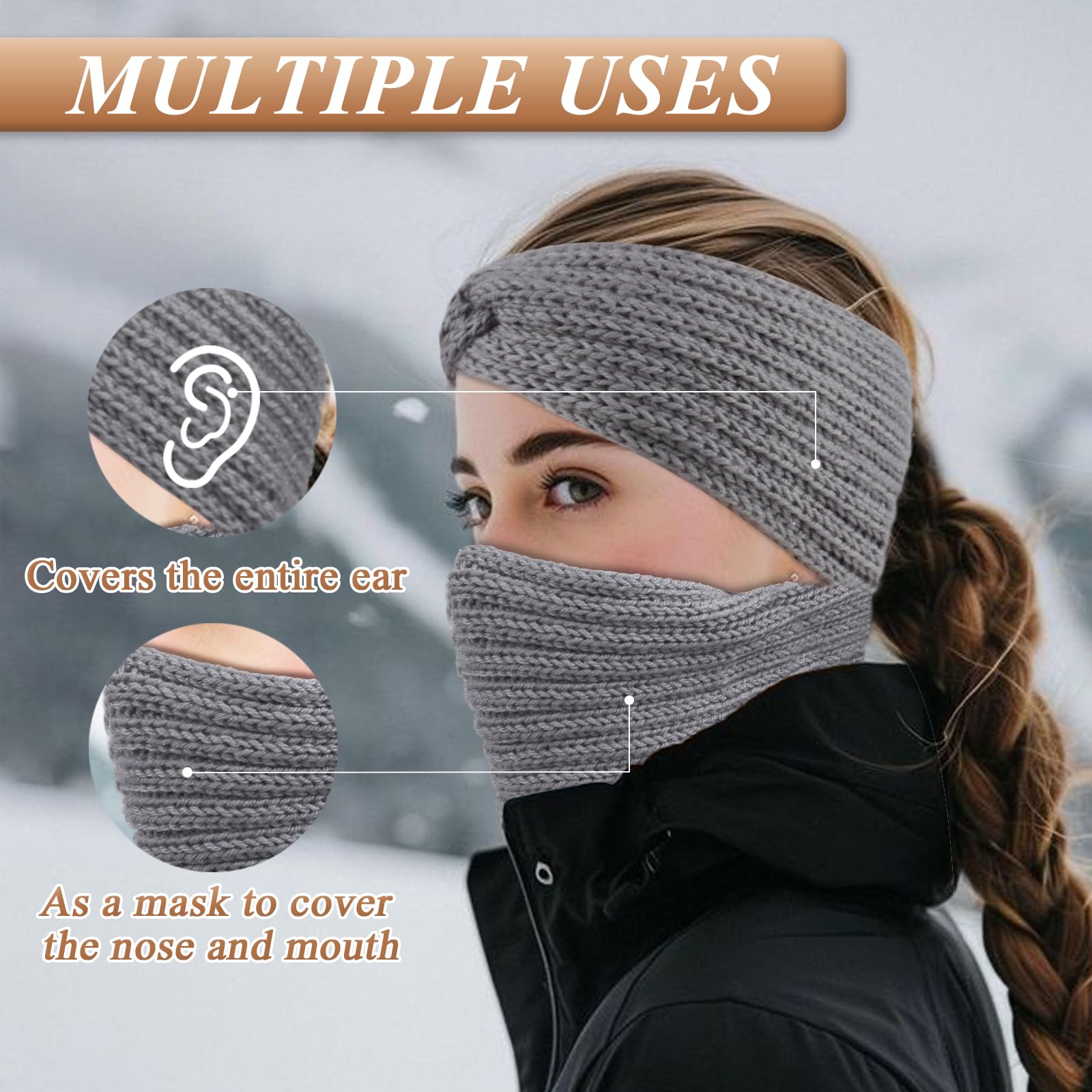 PROPOG Winter Headbands for Women's Hair - Image 2