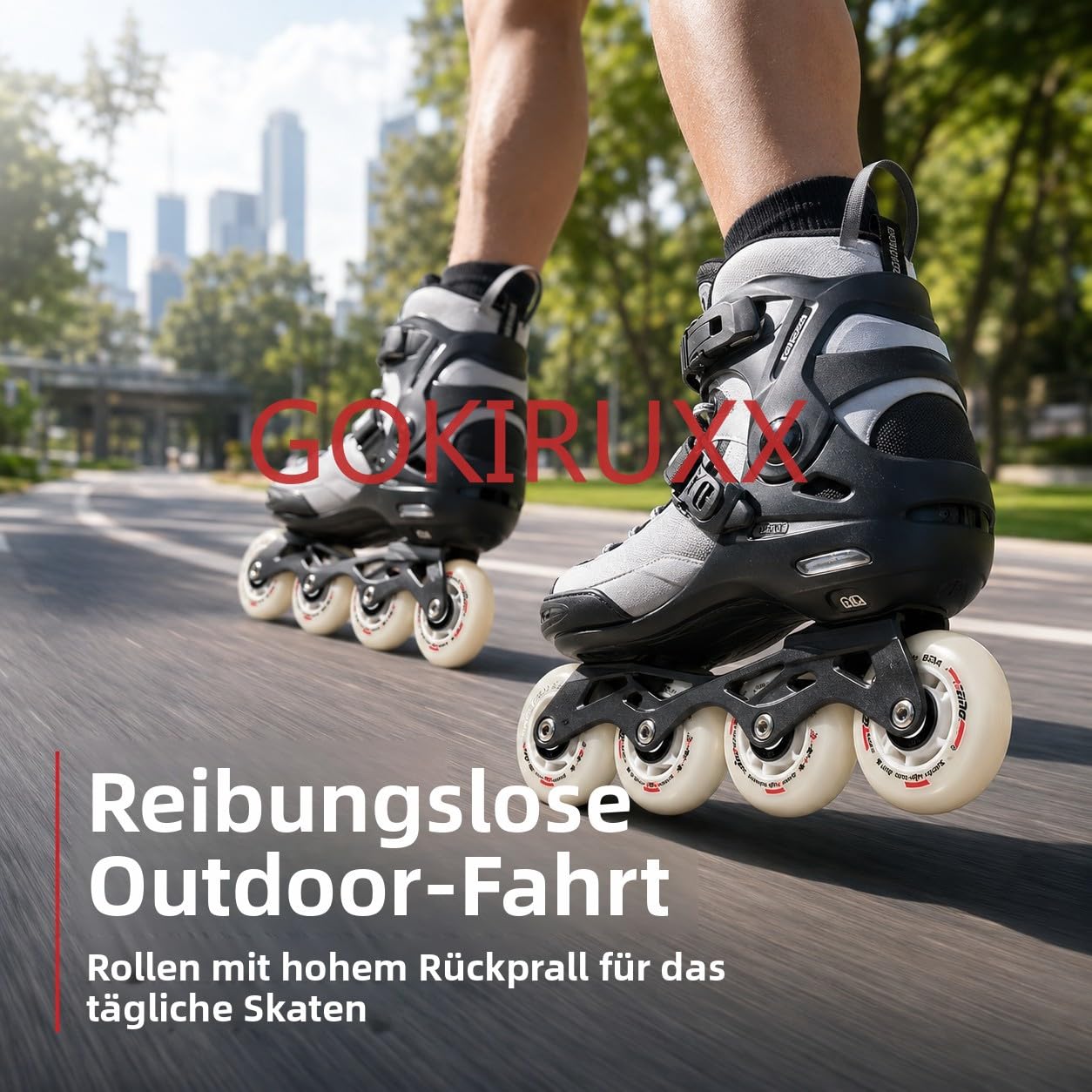 8er Set Inline Skate Rollen 72mm 76mm 80mm, 85A PU Ersatzrollen mit 608RS Kugellagern, High Rebound Skate Wheels für Indoor Outdoor Skating, Fitness Skates, Hockey Skates & Freizeitskates (80mm)