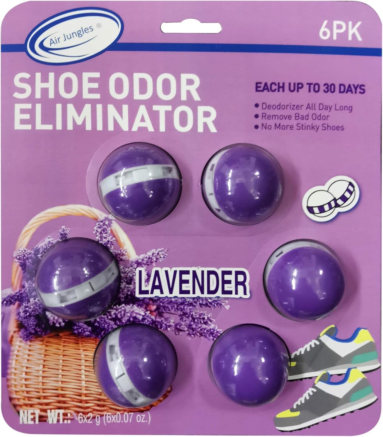 Air Jungles Odor Deodorizer Balls for Shoes, Gym Bags