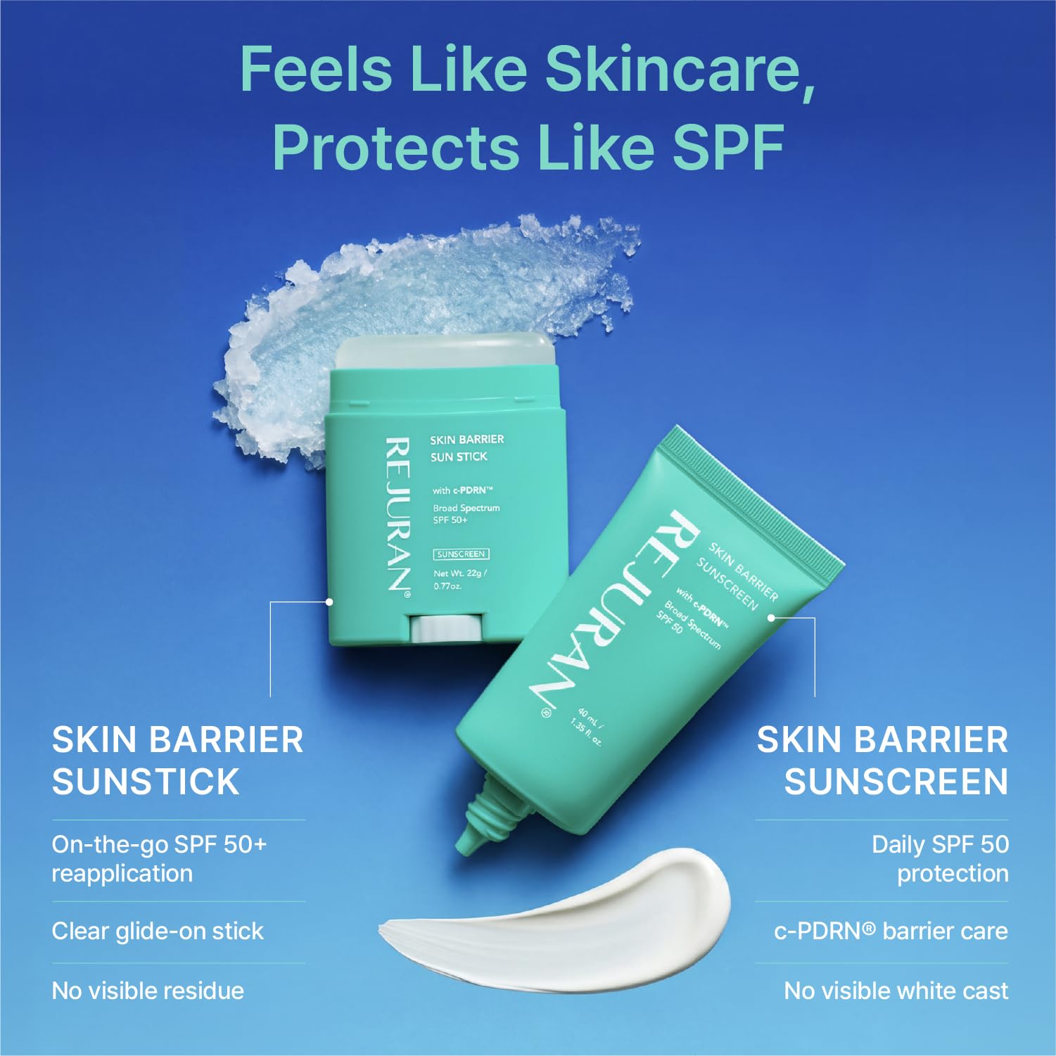 REJURAN Skin Barrier Sun Stick SPF 50+, c-PDRN® Daily Sunscreen, 0.77 oz