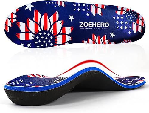 Plantillas para fascitis plantar para hombres y mujeres, inserciones ortopédicas resistentes con soporte de arco, pies planos y alivio del dolor de