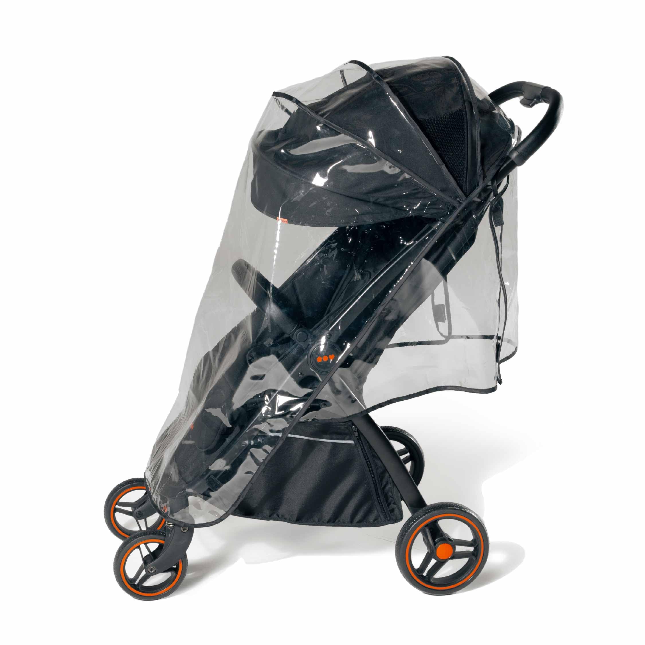 Loopie Hop Rain Cover Waterproof & Winproof Stroller Rain Cover | Transparent Shield for Baby Strollers | Breathable, Easy-to-Install Weather Protection