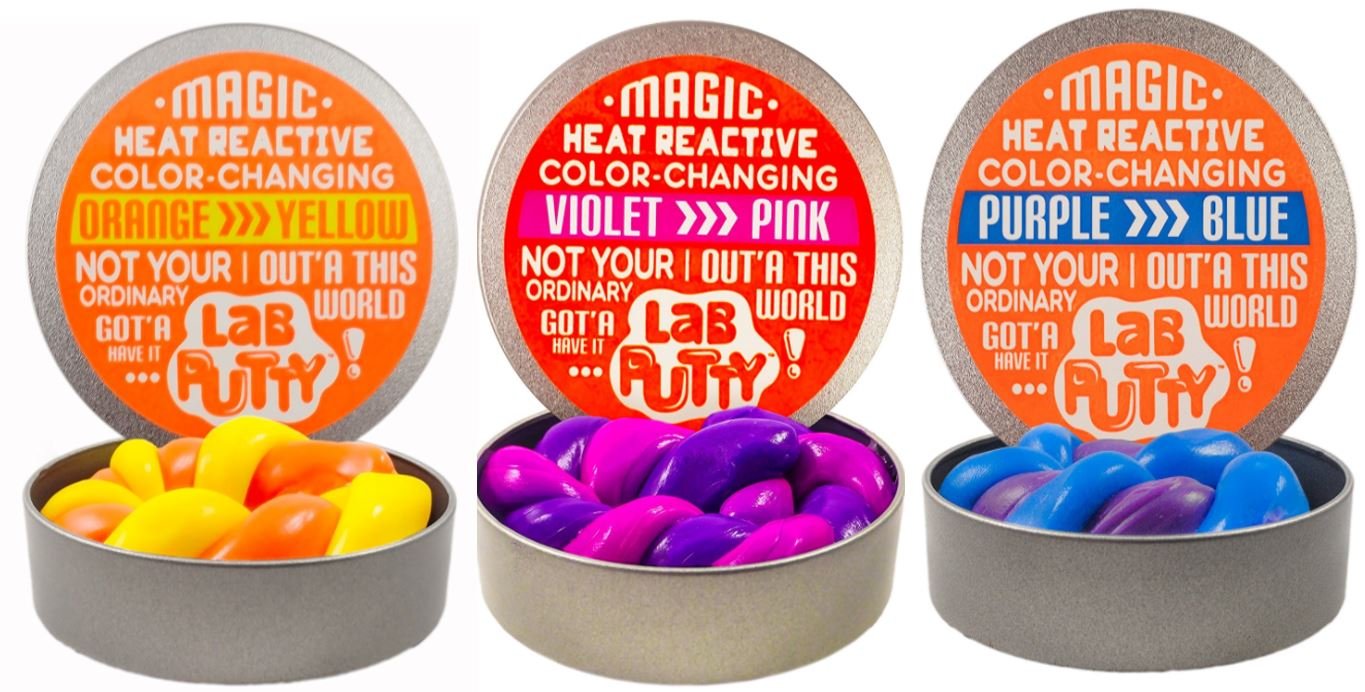 JA-RU Lab Putty Color Changing Putty for Kids (3 Units Assorted Color) Heat Sensitive Sensory Fidget Toy | Non Sticky Slime | Stress Relief Toy | Party Favors. 9576-3A