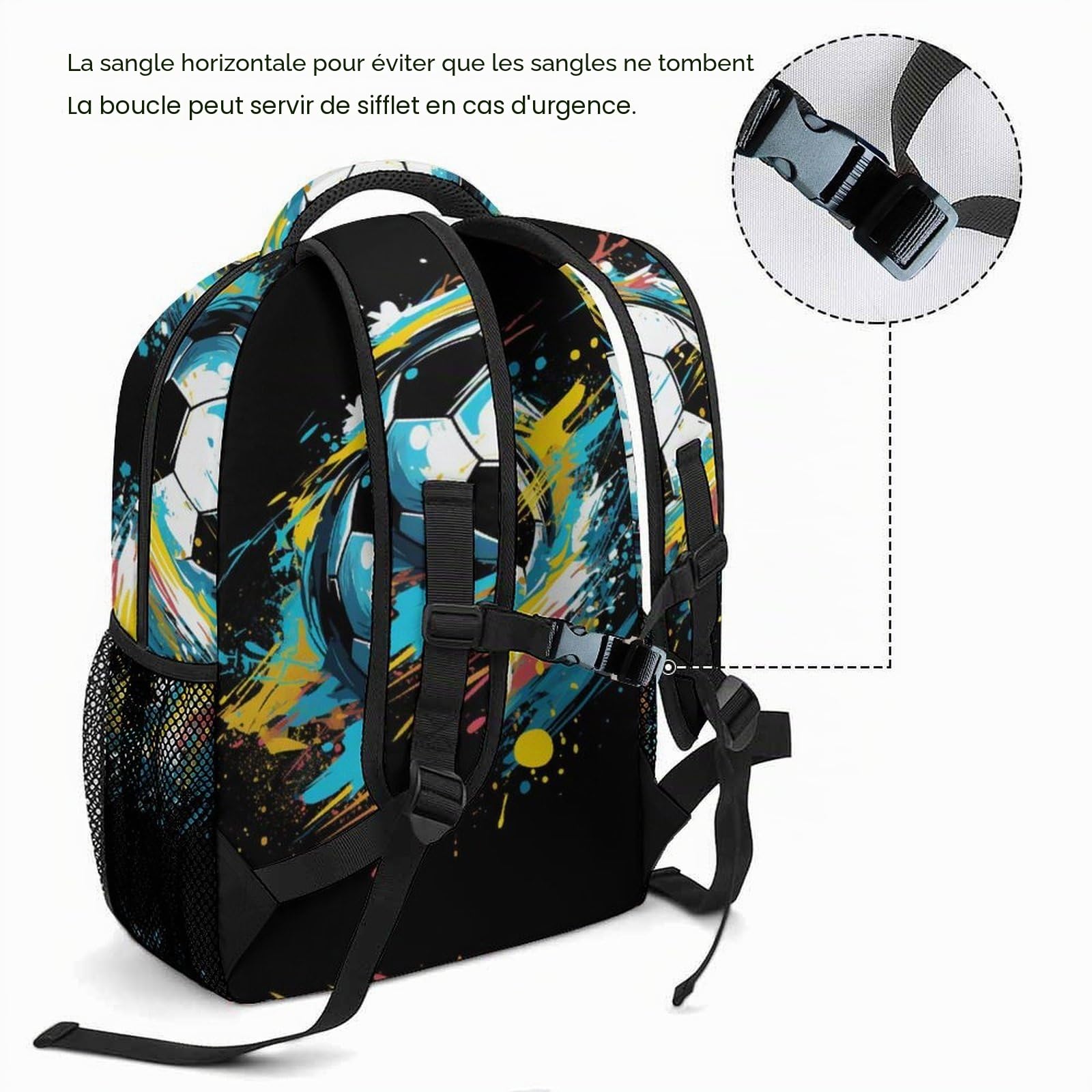 Sac A Dos Football Cartables Enfants Sportif Sac D'éCole Sac Ecole Sac Scolaire Pour Garcon Filles One Size