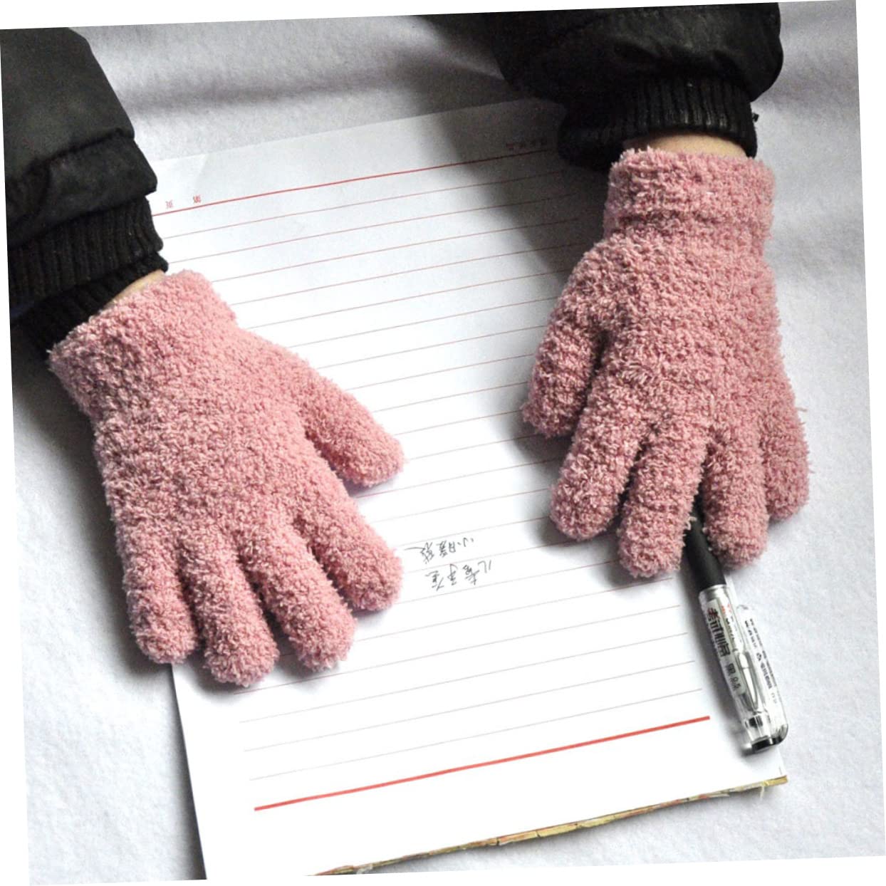 FOMIYES Warmest Children's Gloves 6 Pairs Knitted Winter Mittens Portable Outdoor Indoor Boys and Girls Supplies Snowproof Cold Weather