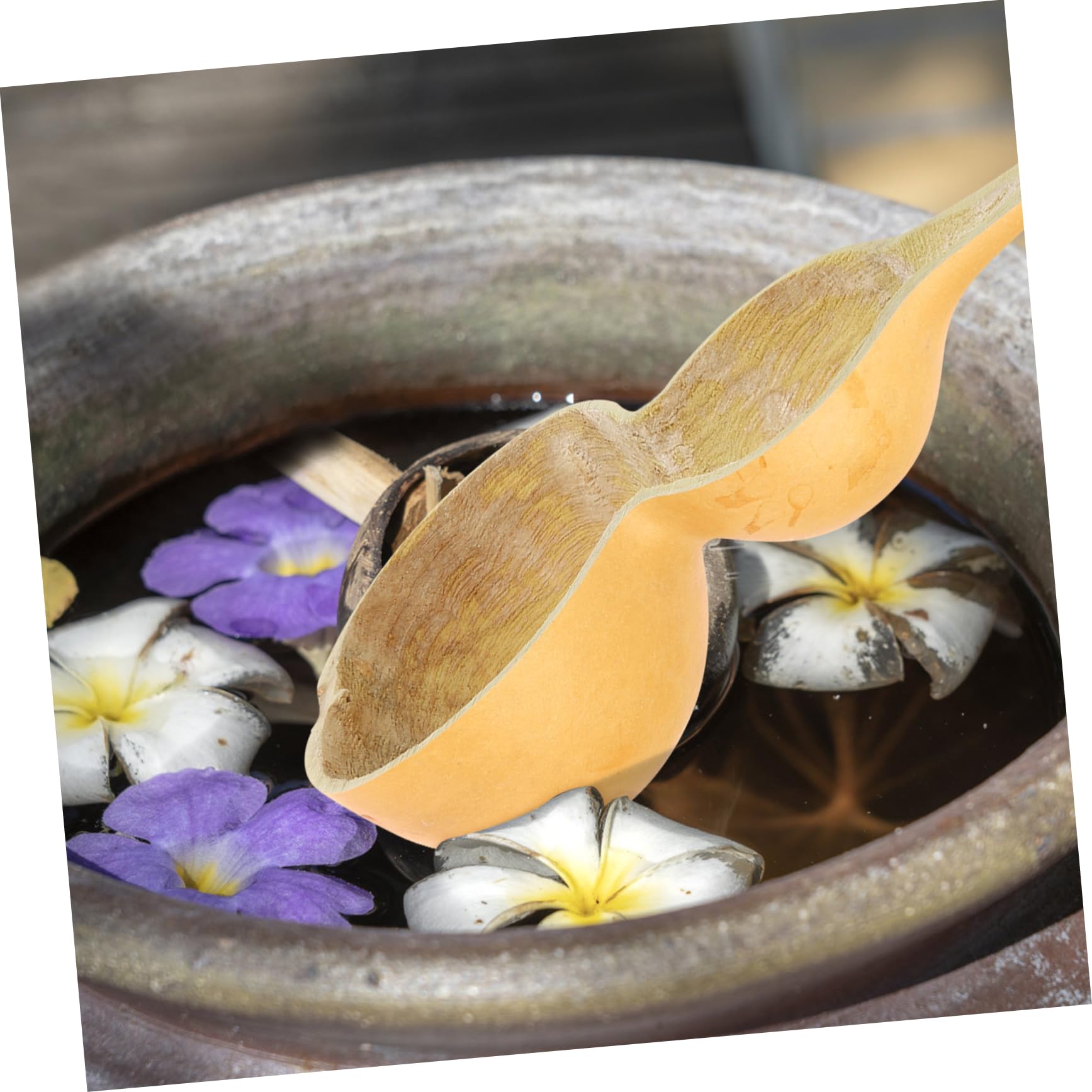 Ciieeo 4 Elegantes Cucharones De Calabaza China Para Baño Duraderos Y Aptos Para Cocina Spa Sauna Y Baño.