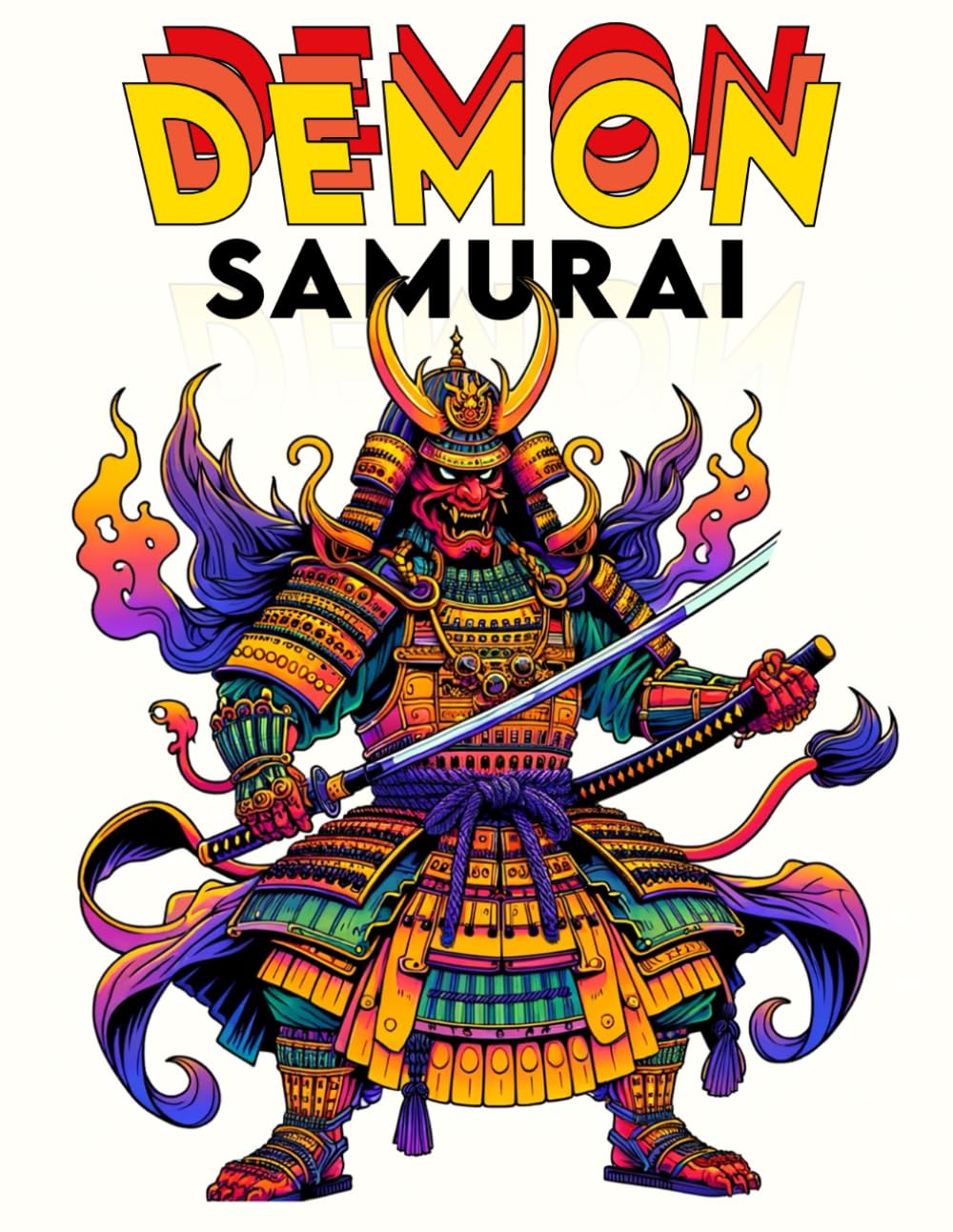 Demon Samurai: Each Page Holds the Spirit and Essence of Dark Samurai Culture, Offering a Unique Perspective on Demonic Samurai Design for You to Color, Customize, and Conquer