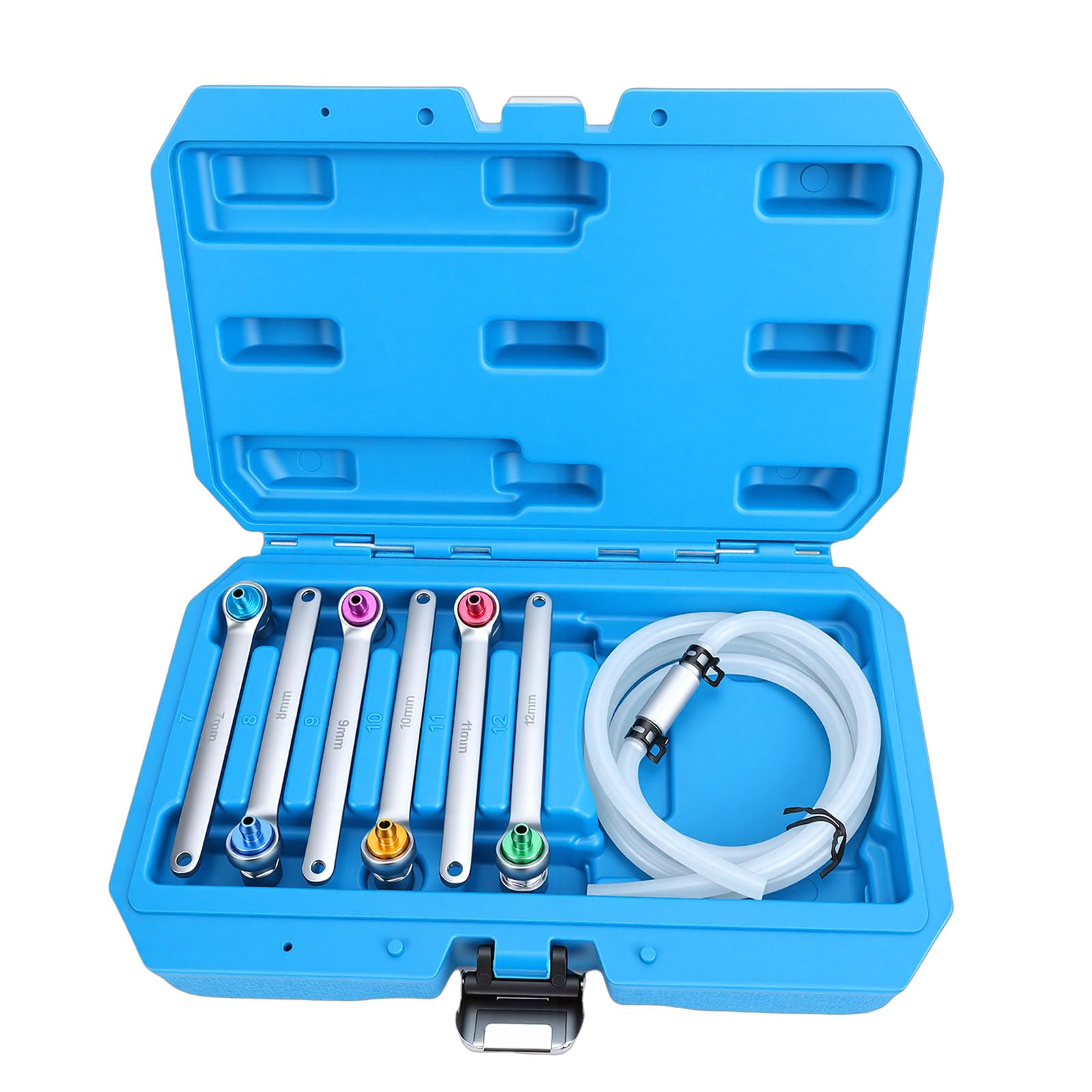 VGEBY Bremsenentlüftungsschlüssel-Set, Chrom-Vanadium-Stahl-Schraubenschlüssel-Set mit ergonomischen Griffen, 6-teiliges Bremsflüssigkeits-Entlüftungswerkzeug für Auto Motorrad LKW Wartung