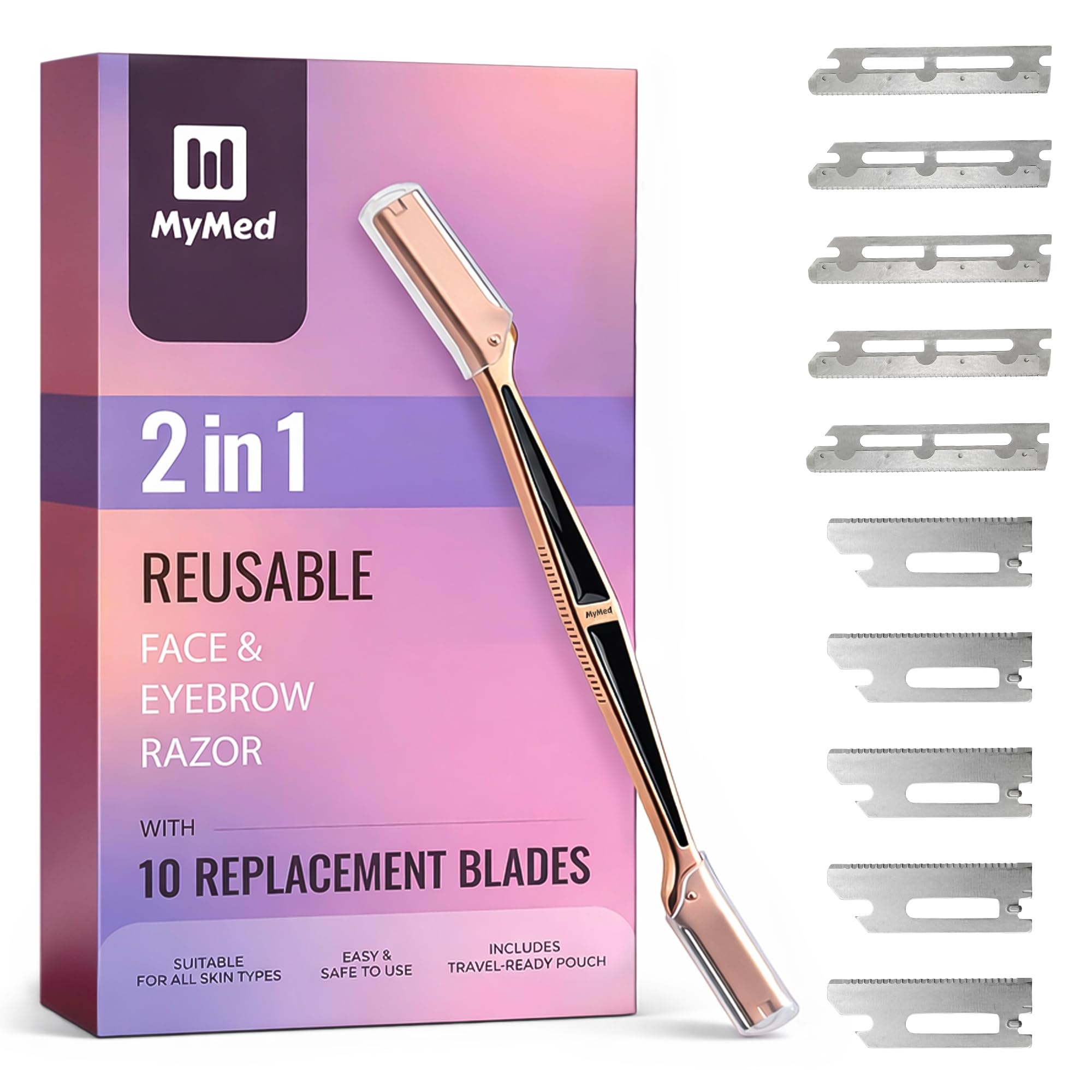 MyMed 2-in-1 Stainless Steel Dermaplane Razor