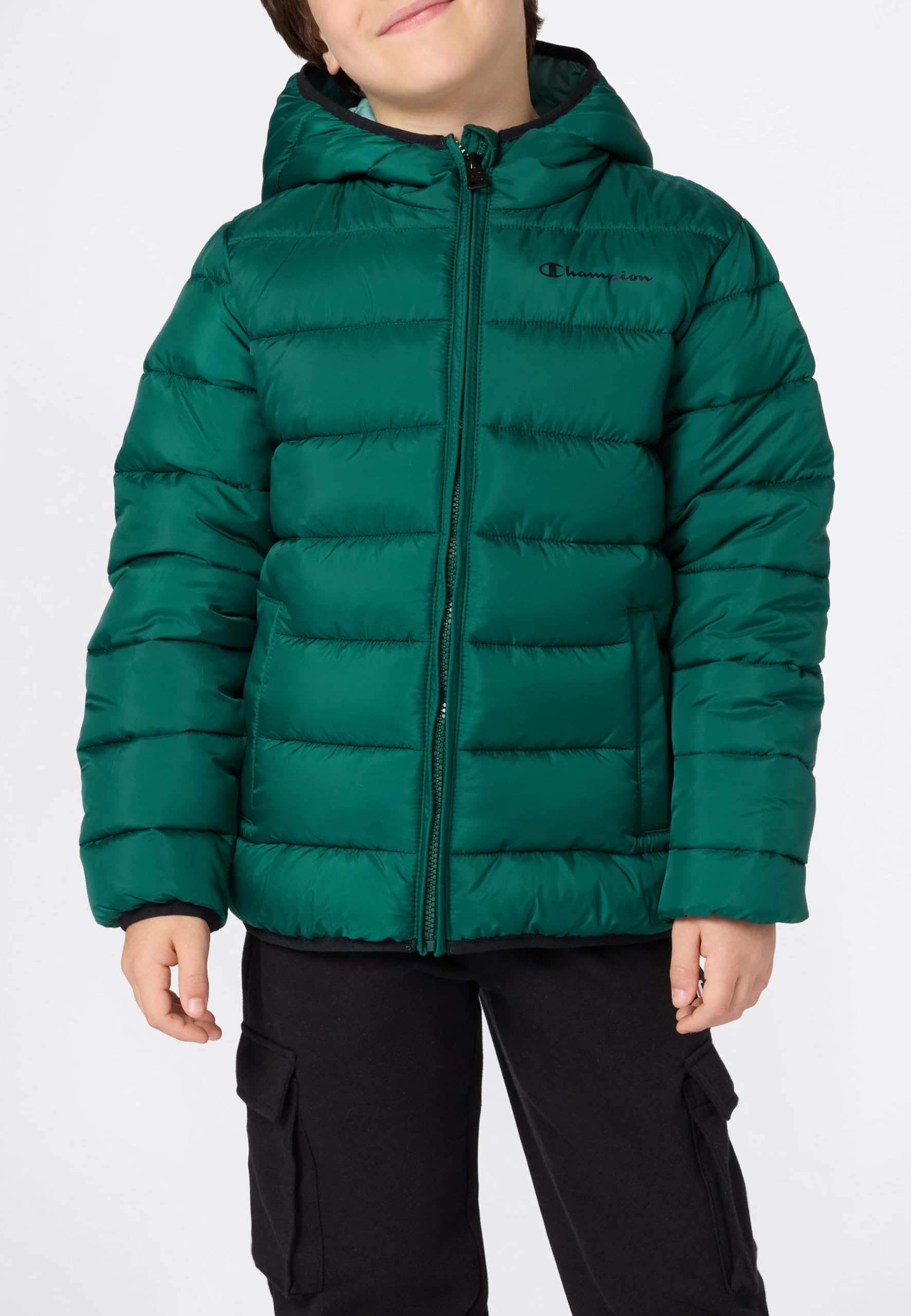 Champion Legacy - Giacca leggera da bambino, XS, verde, Verde, XS