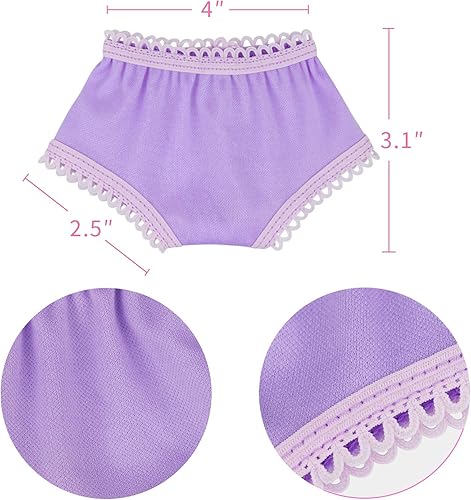 Miniatura 3 de K.T.Fancy 8 paquetes de pañales para muñecas de muñeca para muñecas de 35 a 17.7in, muñeca de niña