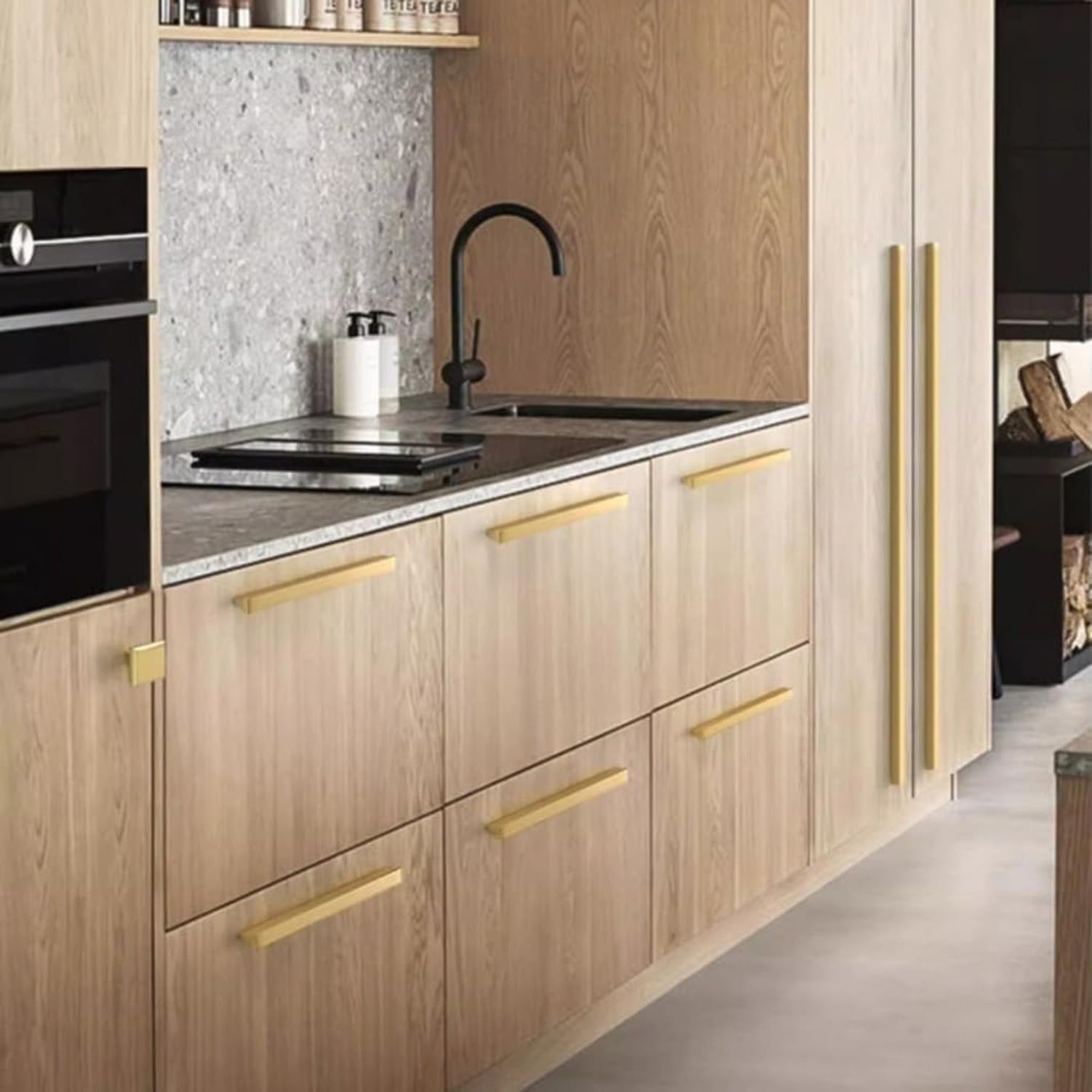Kupferfarbene Schrank Griffe Gold 1 Stück Möbelgriff Küchenschublade Tür Griff Lang Bett Kommode Schiebetür Beschlag Messing, Length 1000mm, Length 1000mm