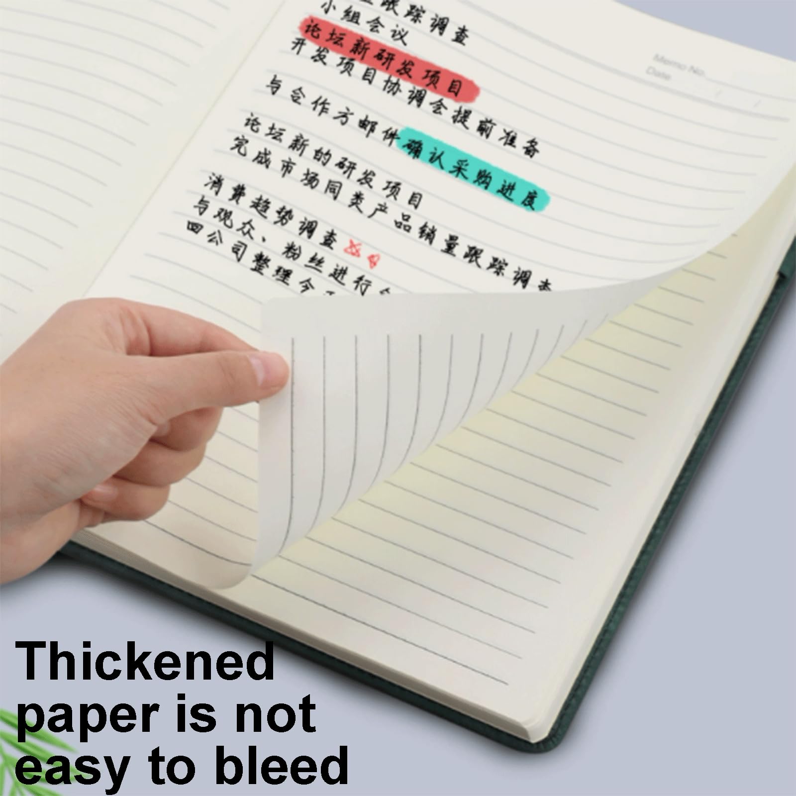 Elegancki Draadgebonden notitieboekset Imitatieleer notitieblok voor thuis, op school en op kantoor, 240 pagina's/120 vellen, 28,8 x 21,5 cm Przenośny