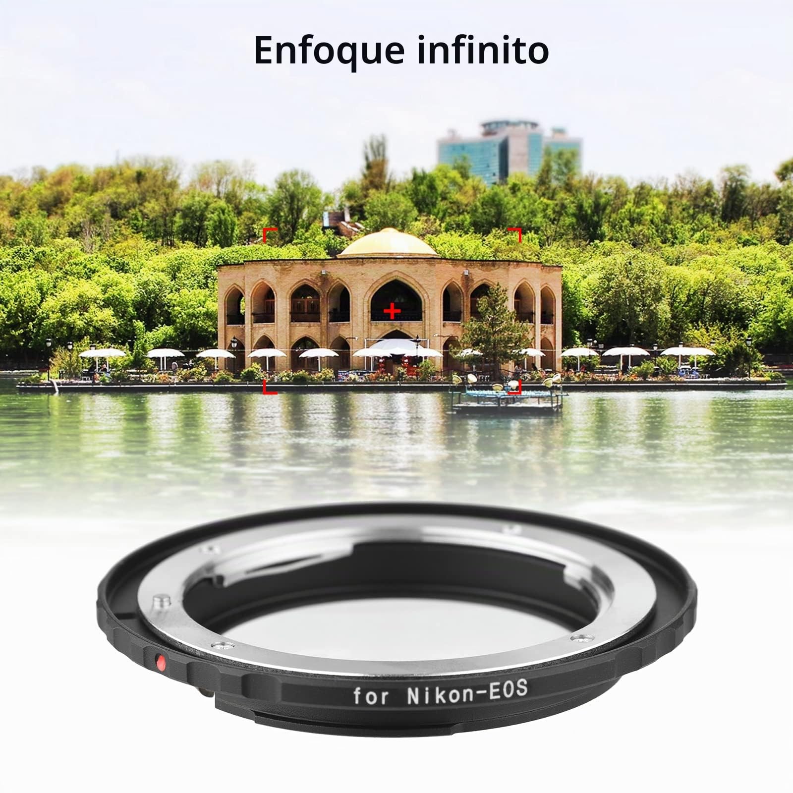 Andoer Nikon-EOS Anillo adaptador de lente de cámara con enfoque infinito de repuesto para lente de cámara Nikon F/AF AI AI-S a Canon EOS EF/EF-S Mount Cámaras EOS 1DS 1D 5D 7D 60D 600D