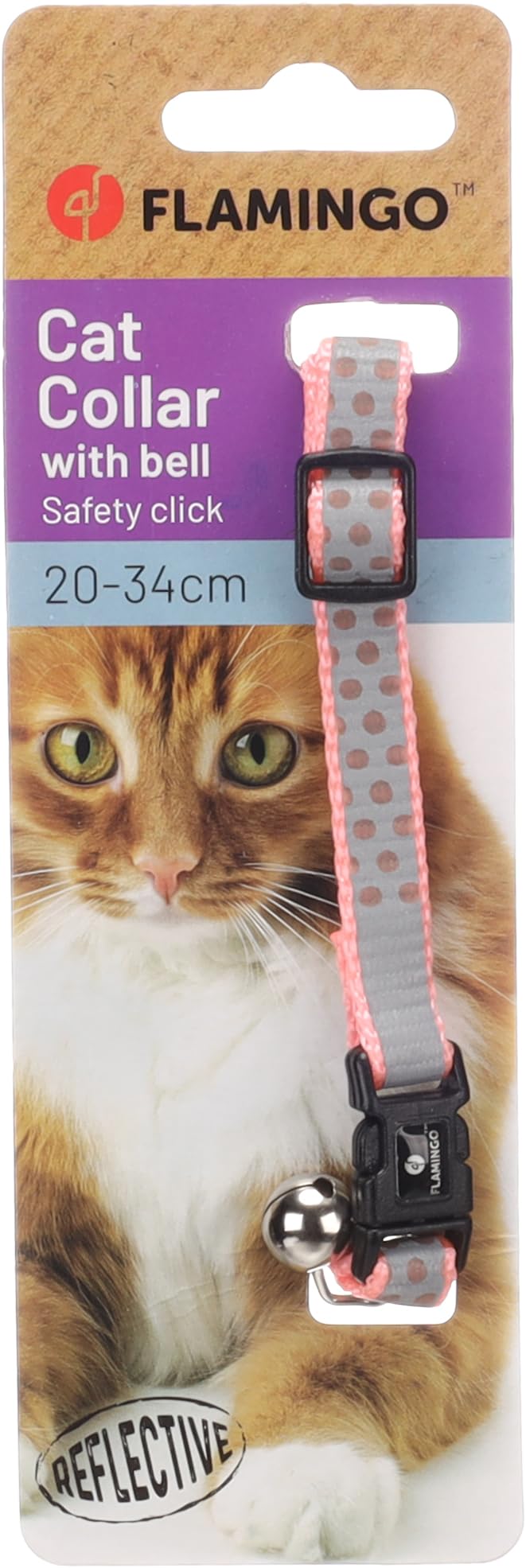 Flamingo Cat Collar Minx Salmon pink 20-34cm 10mm