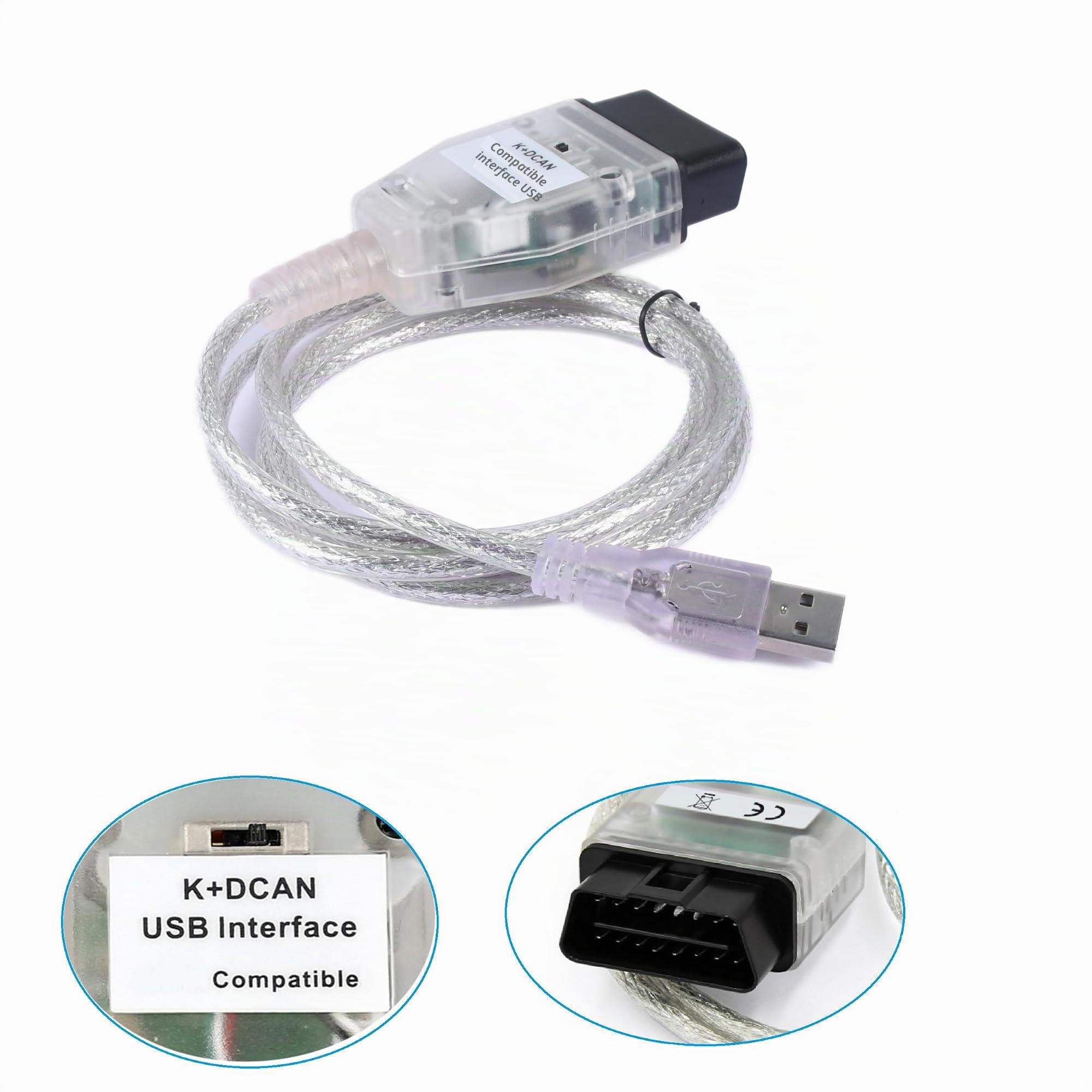 ediabas OBD dcan kcan obd2 KDCAN K+D Can OBD USB OBDii obd2 k dcan Cable