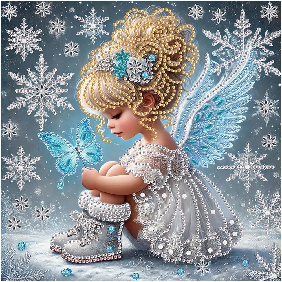 DPDAKIT Girl Special Shape Diamond Painting Art Kits for Adults, 12x12In