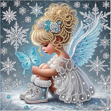 DPDAKIT Diamond Painting Kits, Girl 5D Special Shape Diamond Art Kits for Adults, Crystal Rhinestones Art Craft for Beginners DIY Home Wall Decor Gift, 12 12 Inches