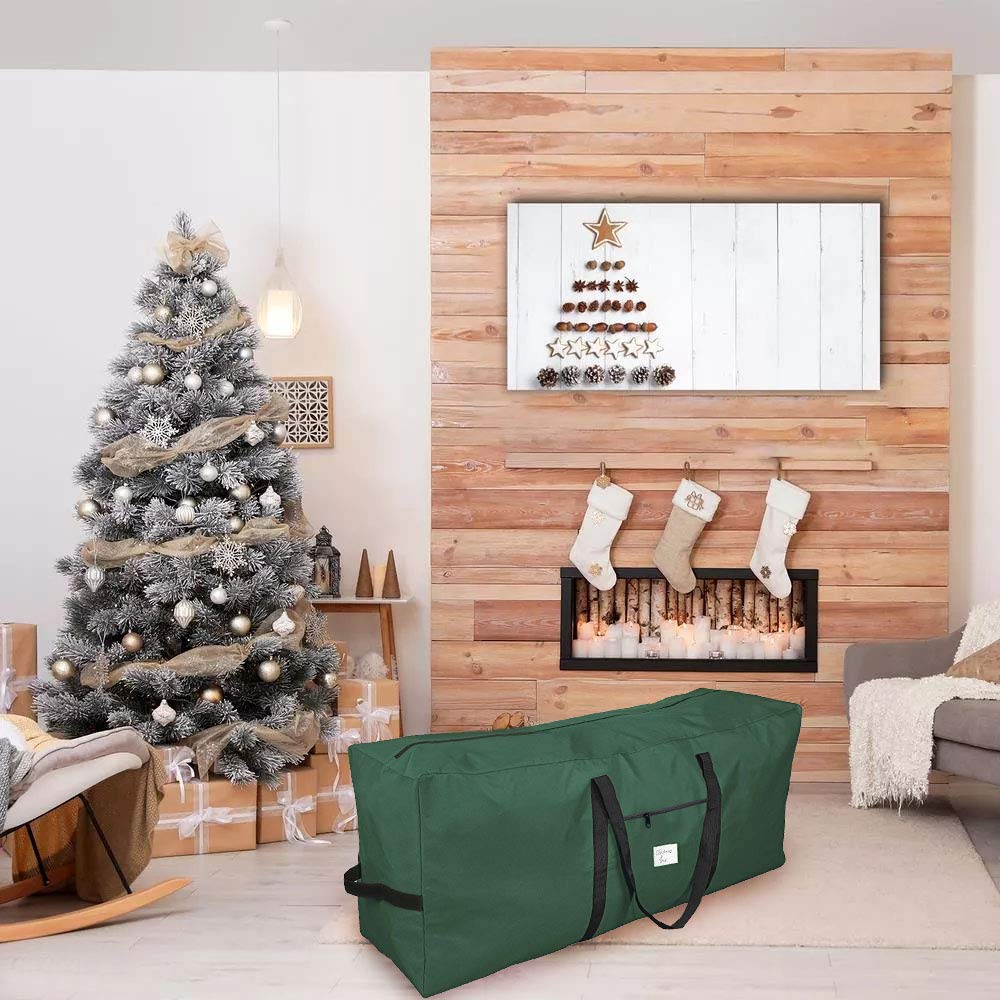 Borsa per Albero di Natale 125 cm, Sacco Porta Albero in Tessuto Resistente, Leggero e Impermeabile - Verde [125]