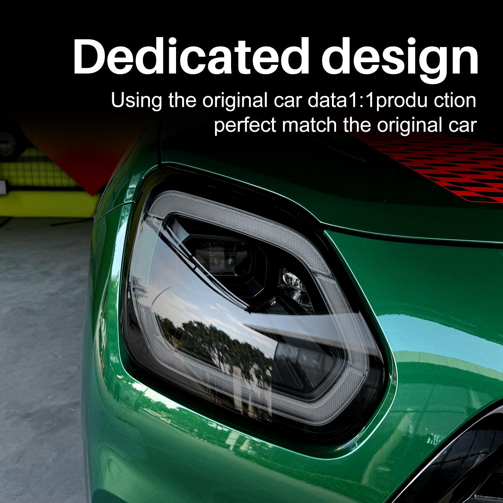 KUNGKIC Protezione Larghezza Parabrezza + Coprifanale Posteriore TPU Protezione Antigraffio Non Ingiallente Auto-Riparante Accessori Esterni Per Mini Cooper U25 Countryman 2024 2025 2Pz (Nero Chiaro