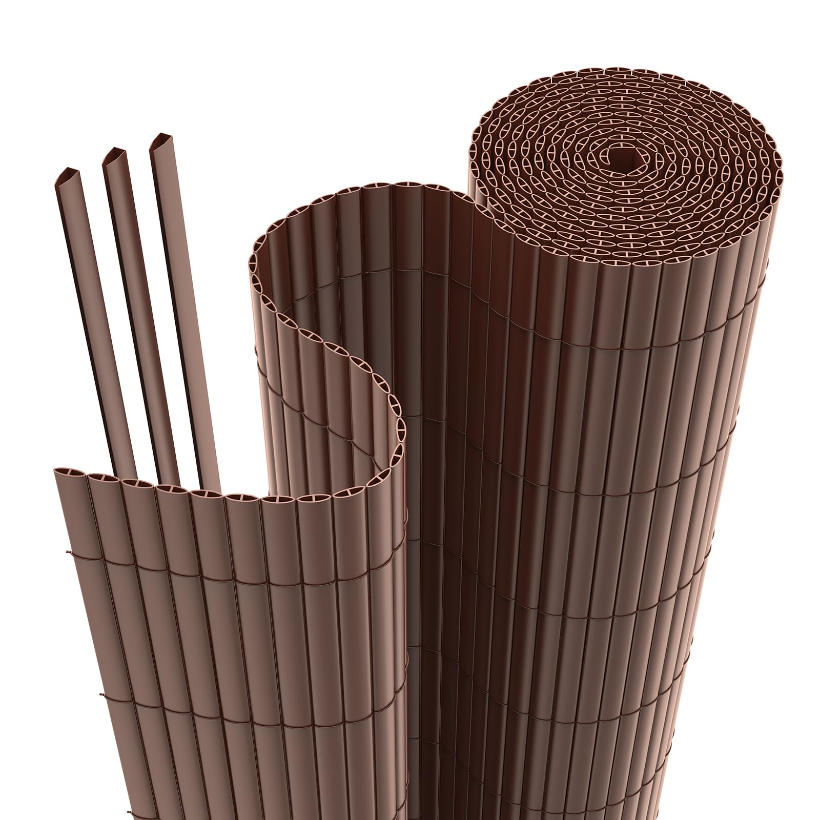 interGo PVC Sichtschutzmatte Sichtschutzzaun Privatsphäre Wetterfest für Garten, Balkon und Terrasse, mit Strukturierte Oberfläche, mit Kabelbindern