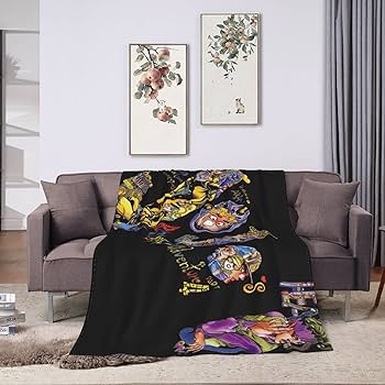 ジョジョの奇妙な冒険 フリンジ付きブランケット 120x150cm ジョジョの奇妙な冒険 フリンジ付きブランケット 120x150cm